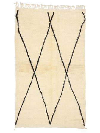 Hand Knotted Berber Moroccan - Beni Ourain 153X255