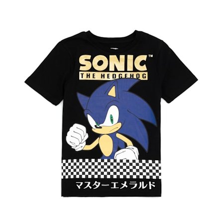 Sonic The Hedgehog Boys Japansk T-shirt 7-8 år Svart
