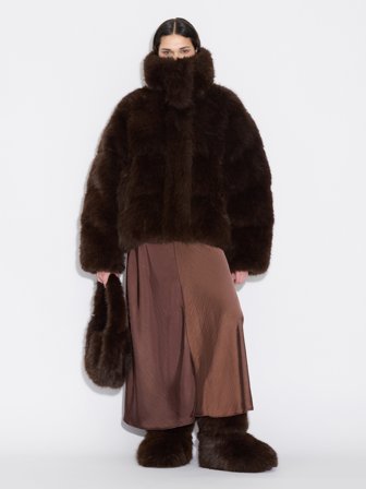 Holzweiler - Steilia Faux Fur Down Jacket - Brown - Womens - Small