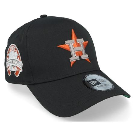 New Era - MLB Svart adjustable Caps - Houston Astros World Series Patch 9FORTY Black A-Frame Adjustable @ Hatstore