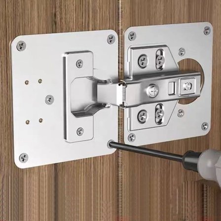 Reparationsplade til hængsler i rustfrit stål 90x90mm – 2-pak{F2}