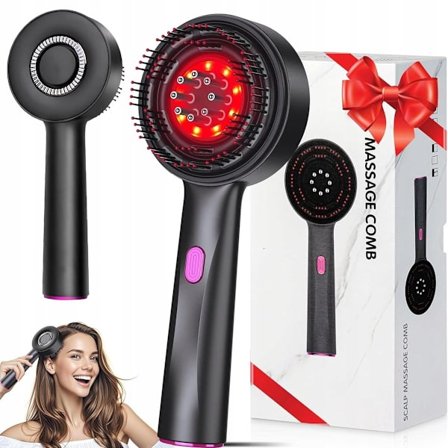 ING Elektrisk Massasjebørste - Med Smart Avstenging - 3 Moduser - Håroljeapplikator - Hodebunnspleie