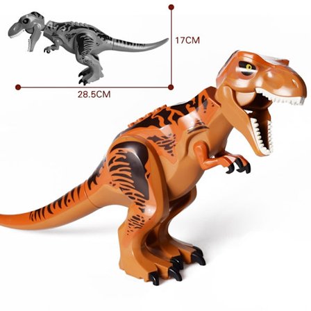 Jurassic Dino World byggeklodser: Velociraptor, T-Rex, Triceratops og Indominus Rex Legetøj