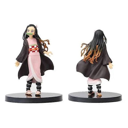 Anime Demon Slayer -hahmo Kamado Tanjirou Nezuko Action Figures PVC-mallilelut Zenitsu -hahmo Inosuke Kimetsu No Yaiba Figura (FMY)
