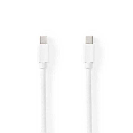 Mini Displayport-kabel | DisplayPort 1.4 | Mini DisplayPort Hane | Mini DisplayPort Hane | 48 Gbps | Nickelplaterad | 2.00 m | Rund | PVC | Vit | Blis