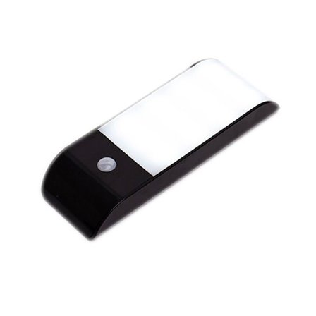 LED Natlys Bevægelsessensor Lys SORT HVID LYS HVID