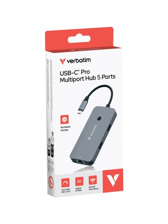 Verbatim USB-C Pro Multiport Hub 5 Port CMH-05