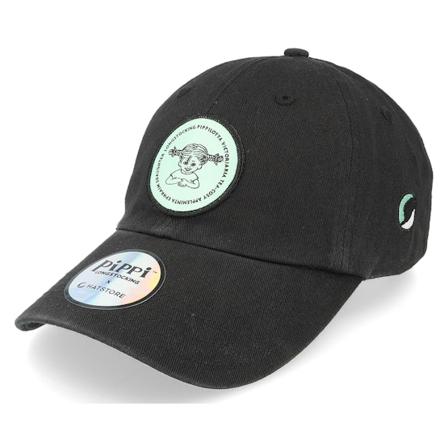 Pippi Longstocking - Noir unconstructed Casquette - "Pippilotta Black/Mint Green Dad Cap " @ Hatstore