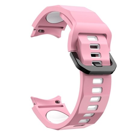 Samsung Galaxy Watch 5 (44mm) / (40mm) / 4 (44mm) / (40mm) dobbeltfarvet silikone urrem - Lyserød / Hvid