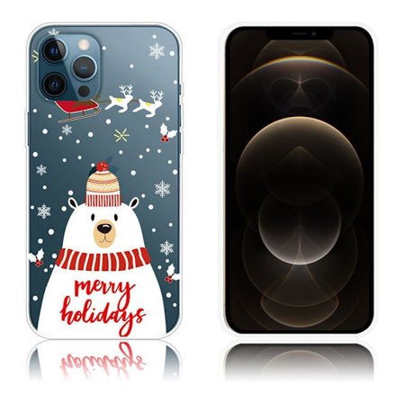 Juleveske til iPhone 12 Pro Max - Isbjørn Med Skjerf