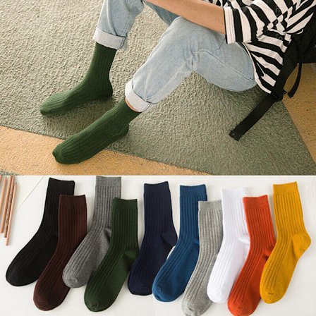 5 Pairs Men's Solid Color Thin Sweat Absorbing Breathable Cotton Medium Socks