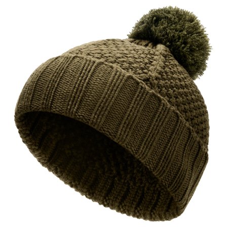 Karl | Gorro de punto de merino verde oliva para hombres - Gorros de punto