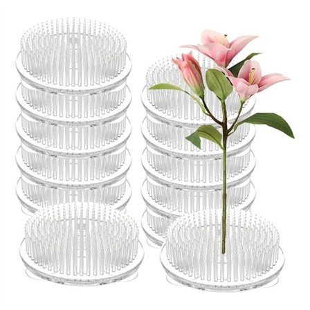 12-pack blomstergrodor för blomsterarrangemang, klar plast, 7 cm