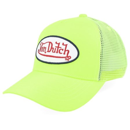 Von Dutch - Gul trucker Kasket - Kids Oval Patch Yellow A-Frame Trucker @ Hatstore