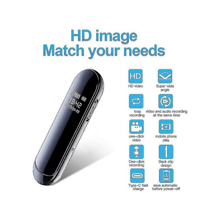 Dold Kamera Full HD 1080P Övervakningskamera Video/Ljudinspelning Säkerhetskamera-4Gb Svart YEMAESRE