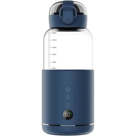 Generisk Bærbar Vandvarmer, Bærbar Vandvarmer til Børnemad 300ML Kapacitet, Trådløs Bærbar Flaskevarmer