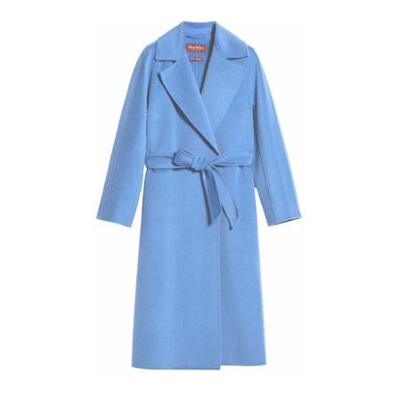 Max Mara Studio, Belted Coats Blauw, Dames, Maat:XS