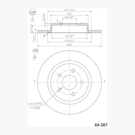 Bromsskiva - Biltema
