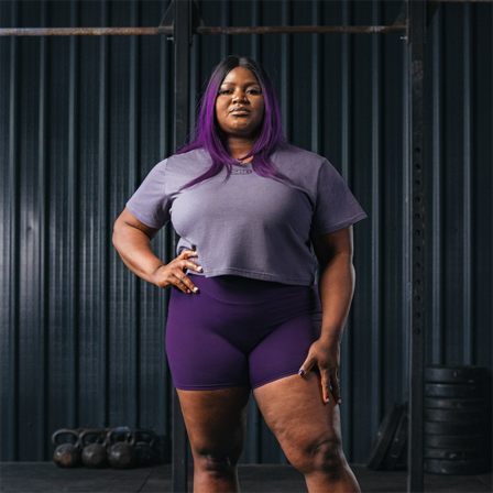 SBD Apparel Aspire Croppad T-Shirt Dam Lila