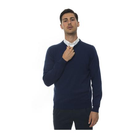 Kiton - Stickade Tröjor - Blå - Herr - Storlek: L, Herr, Storlek: L