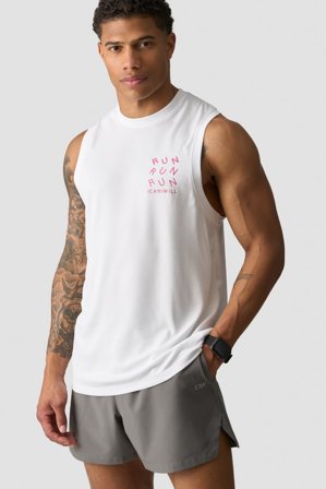 ICANIWILL - Mirage Mesh Tank Top White - Toppe - Herrer - Træningstøj fra ICIW