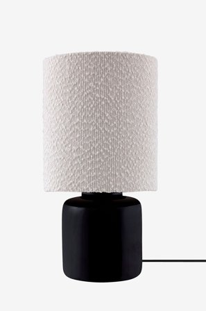 Globen Lighting - Bordslampa Florian 20 Vit bouclé/beige - Svart - Bordslampor - Från Homeroom
