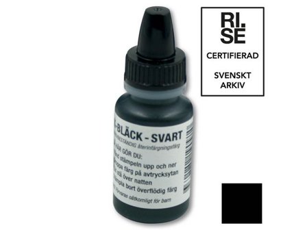 STAMKO K-Bläck 10 ml Svart Arkivbeständig - Lyreco - Kontorsmaterial - Till skrivbordet - Stämplar