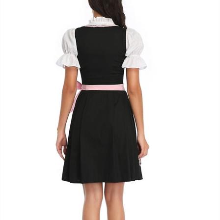 Traditionelt tysk bayersk ølpigekostume til kvinder Sexet Oktoberfest Festival Dirndl-kjole Cosplay-kostume Festkjole Eu34-42 blue M