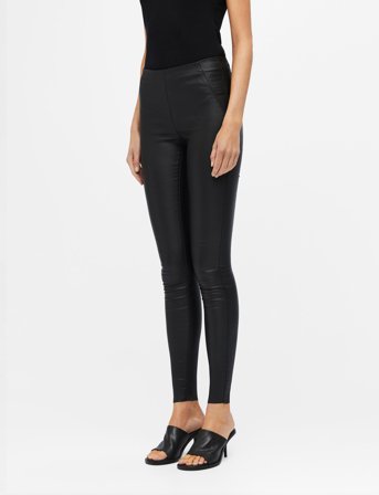 Object Objbelle Mw Coated Leggings Noos - Black - 38
