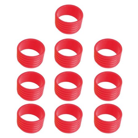 10 st Tennisracket Greppringar Racket Fasta Ringar Grepptejp för Tennisracket Handtag Tennisracket Greppband Set Gul