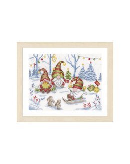 Stickpackung Bild Schneespiel