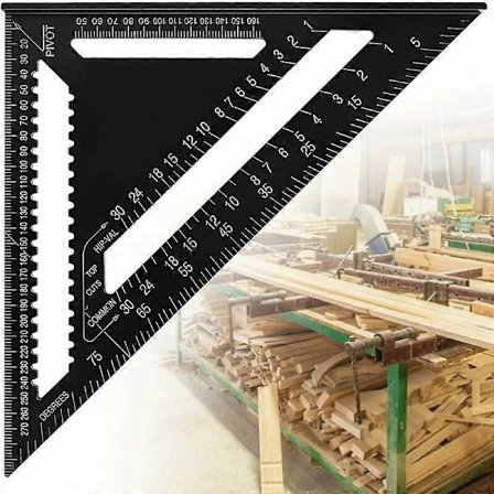7 tommer trekant lineal aluminiumslegering tømrer vinkel 90 grader rustfri høj præcision tømrer trekant vinkel holdbar til ingeniør tømrer tag