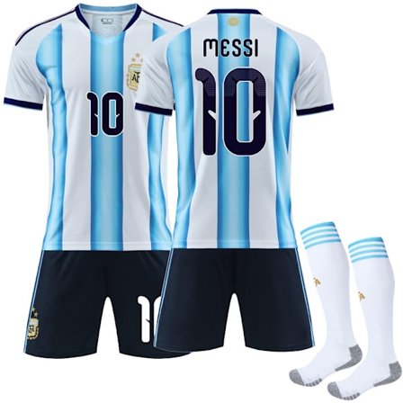 VM 2026 Argentina Landshold Hjemme Børn Voksen Fodboldtrøje Nr.10 Messi
