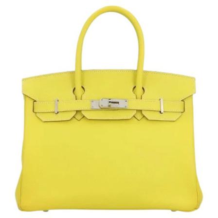 Hermès Vintage Pre-owned Leather handbags Gul, Dame Vintage Tasker, Størrelse: ONE Size