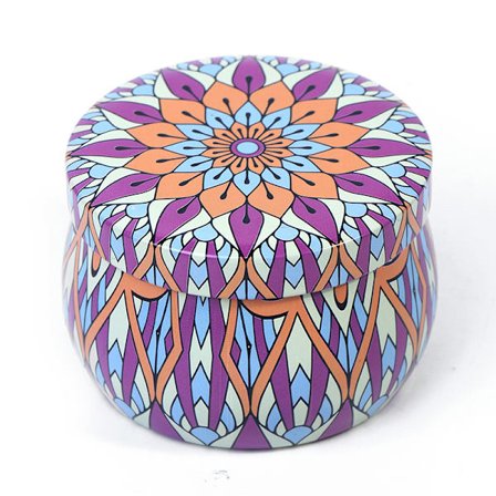 Etnisk stil Plåt förseglad burk DIY Candle Candy Smycken Conta