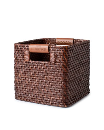 Lexington Basket with leather detail, small