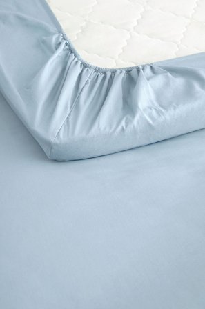 &Home - Dra på-laken Heaven i bomull - Blå - Dra-på-laken - 180X200 - Fra Homeroom