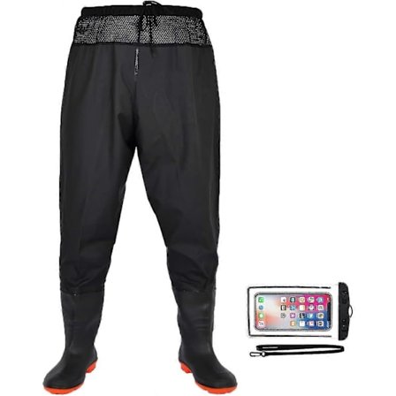 Fiskevadebukser med vanntette støvler, Fiskevadebukser for menn og kvinner - Perfekt