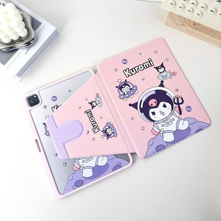 Fodral för iPad mini 6 8.3" Astronaut Kuromi Rosa 720° Roterande/Sanrio Tecknad Söt Rem
