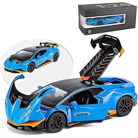 1:24 Legering Diecast Bilmodell För Lamborghini Huracan Sto 2021, Pull Back Fordon Modell Bilar Leksak För Barn 3 Till 12 År Gamla Present Vuxen 