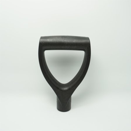 D-handtag i plast snöskyffel trädgårdstillbehör svart 2 st