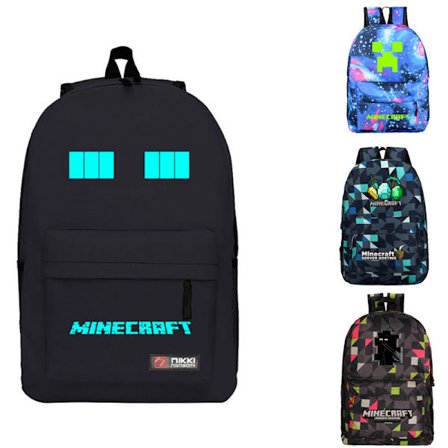 Minecraft ryggsäck studentryggsäck Blå rutnät ~ 7 .