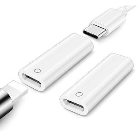 2025 Senaste Modellen Pennladdaradapter för Apple Pencil 1:a Generationen, USB C till för Lightning Adapter Laddningsdongel Anslutningstillbehör
