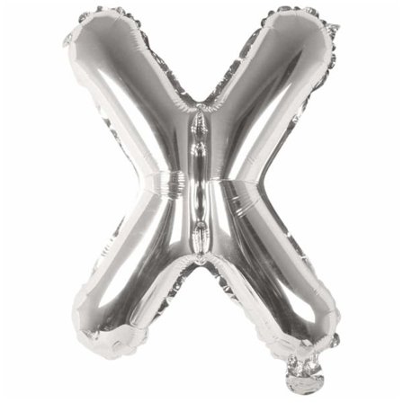 Bokstavsballong Silver 80cm Stor