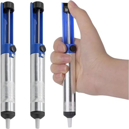 3 st lödsugen desoldering pump lödkolv extra verktyg sugvakuum desoldering pumpar desoldering verktyg desolder pump blå