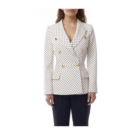 Elisabetta Franchi, Jacket Wit, Dames, Maat:S