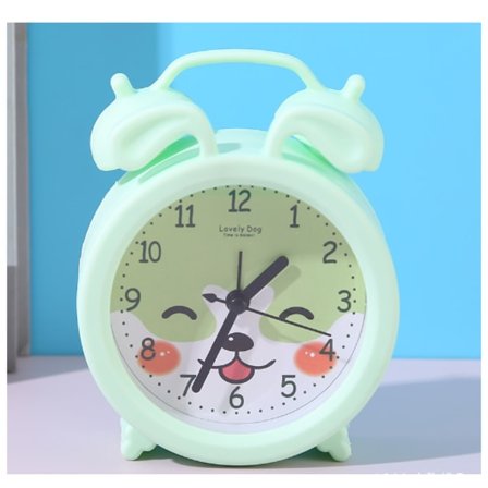 Söt liten hundformad väckarklocka liten reseväckarklocka batteri