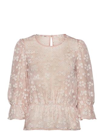 076 Willow Top Bluse Langermet Rosa Ida Sjöstedt*Betinget Tilbud