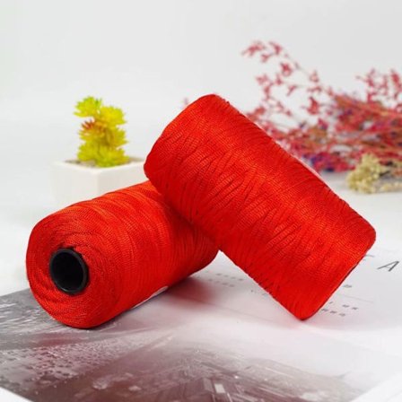 Silketråd flettet heklegarn 1 1