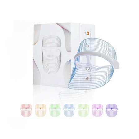 7-Farve LED Lysterapi Ansigtsmaske til Hudforyngelse og Reparation, kompatibel med serums og ansigtsmasker